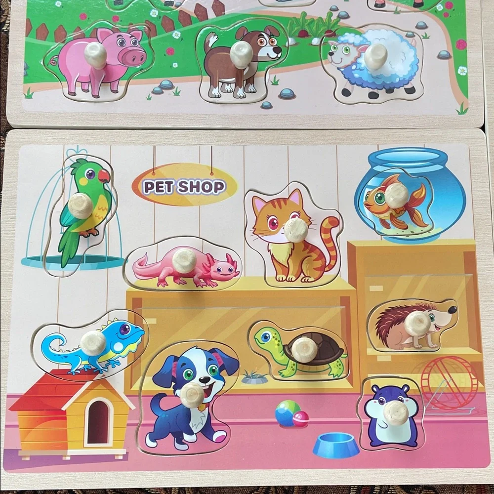Colorful Animal Puzzle Set of 3